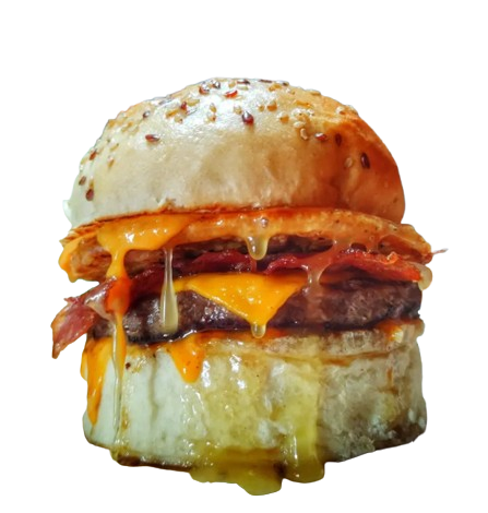 Hamburguesa con cheddar y doritos